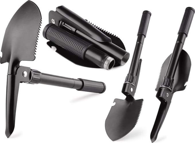 Benson Opklapbare schep - multifunctioneel - 4-delig - 41 cm - inclusief opbergtas