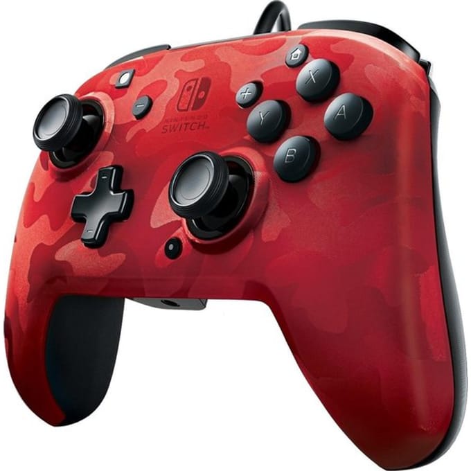 Faceoff Deluxe+ Audio Wired Controller - Red Camo (Nintendo Switch)