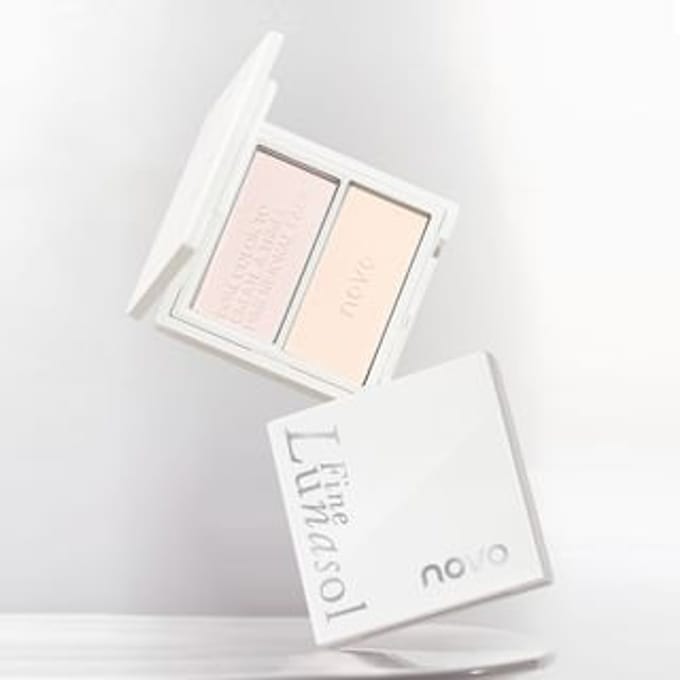 NOVO - Shimmer Dual-Tone Highlighter Palette - 3 Types 01# Wild Gardenia - 9g