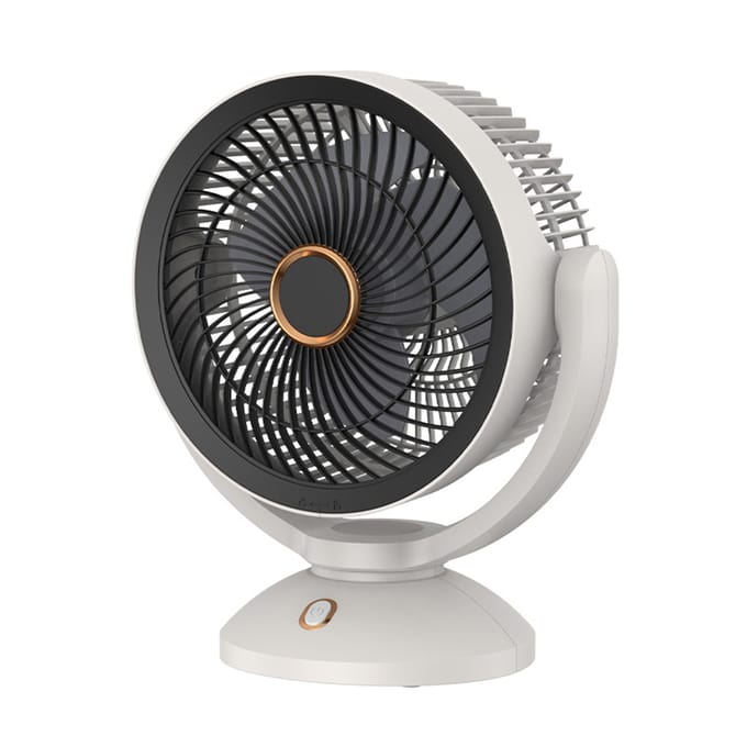 Luchtcirculatie Tafelventilator met Nachtlampje Bureauventilator Hangventilator 4 Windsnelheden Instelbaar wit