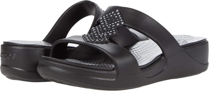 Crocs Monterey Shimmers Wedge W Zwart Maat 36/37 US 6