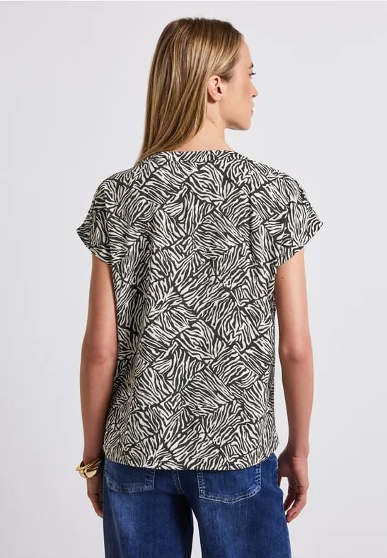 Blouse met minimale print
