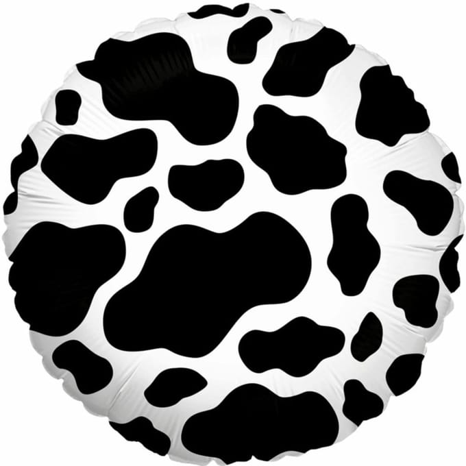 Koeprint Folieballon rond, 45 cm