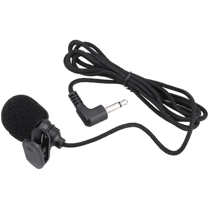 Mini draagbare clip-on revers condensatormicrofoon microfoon handsfree 3,5 mm TS-stekker voor computer pc draagbare stemversterker luidspreker zwart