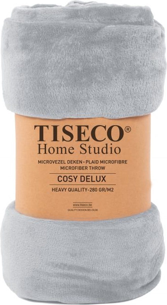 Tiseco Home Studio - Deken COSY DELUX - microflannel - 280 g/m² - 240x220 cm - Radiant grey