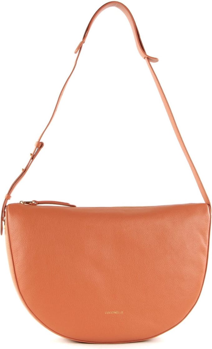 COCCINELLE Leren Schoudertas Lea Shoulderbag Chestnut Bruine