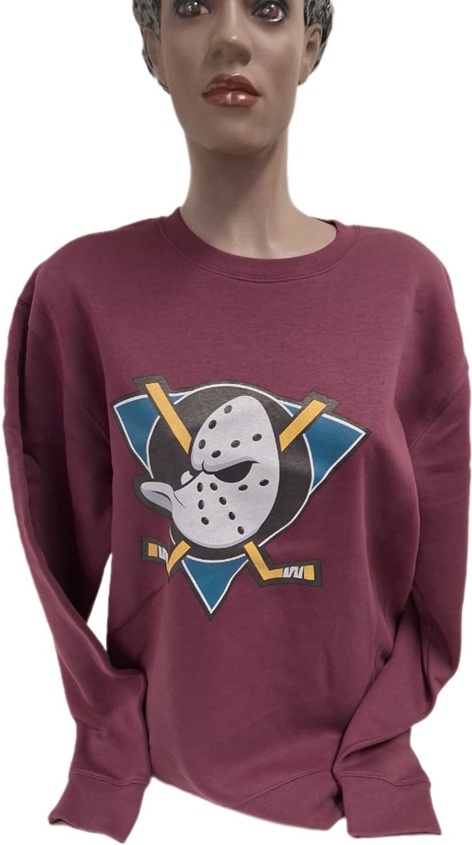 MIGHTY DUCKS - CREWNECK -BURGUNDY- XL