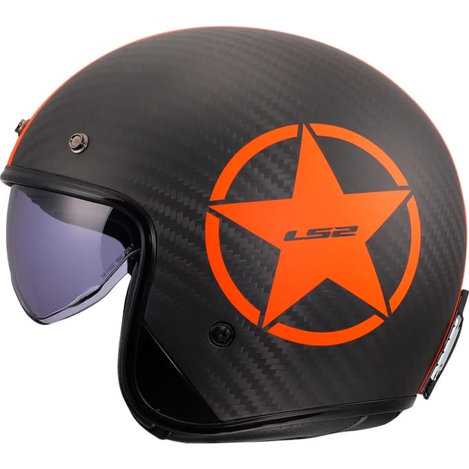 LS2 OF601 Bob II Carbon Star Open-Face Helm -