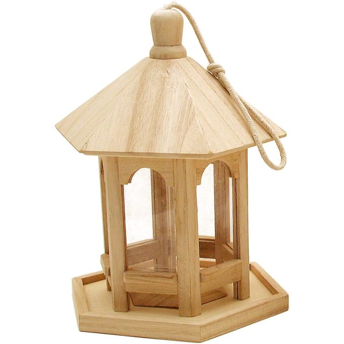 VBS Vogelvoederhuisje, 6 hoekig, hout
