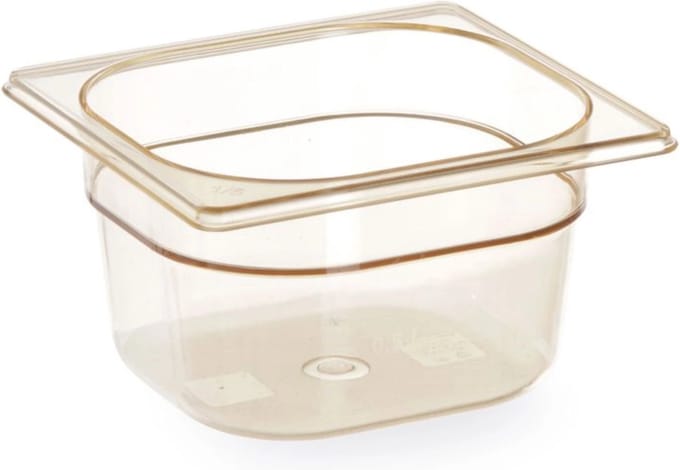 HENDI Gastronorm bak – hoge temperatuurbestendigheid – 1,6L – transparant – 176x162x100 mm