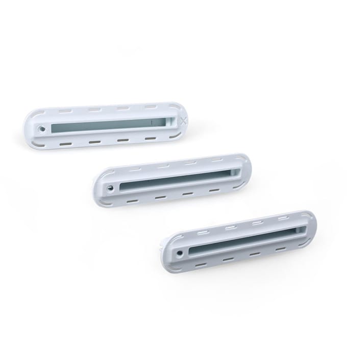 3-pack Tri Fins Box Plugs Fin Base SUP Schroef Surf Fin Plugs Set Extra Fin Sleutel Fin Schroeven wit