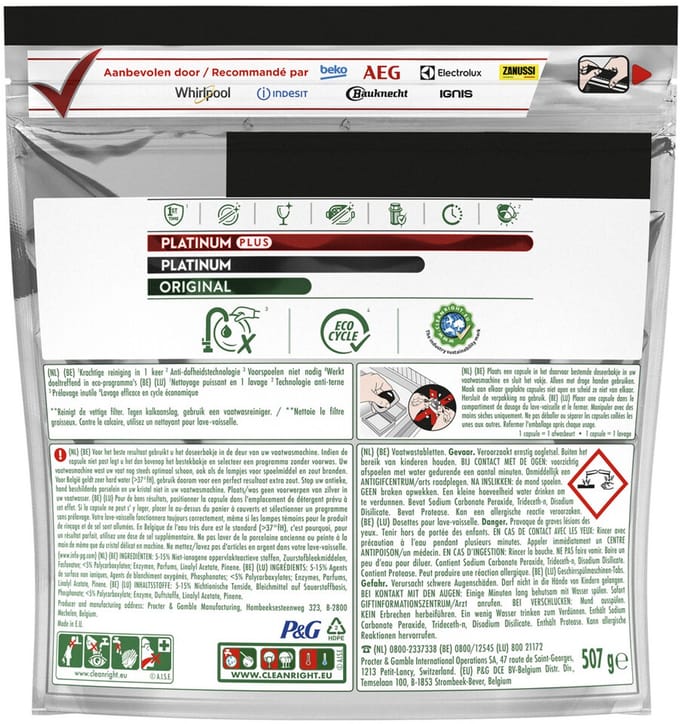 Dreft Platinum - All In One - Vaatwascapsules - Citroen - 34 Afwasbeurten