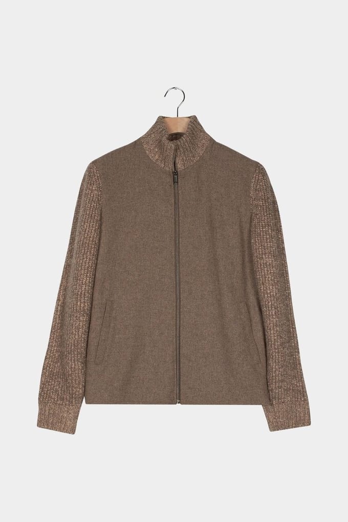 Baileys Vest Bruin Cardigan Zip Front 522095/805