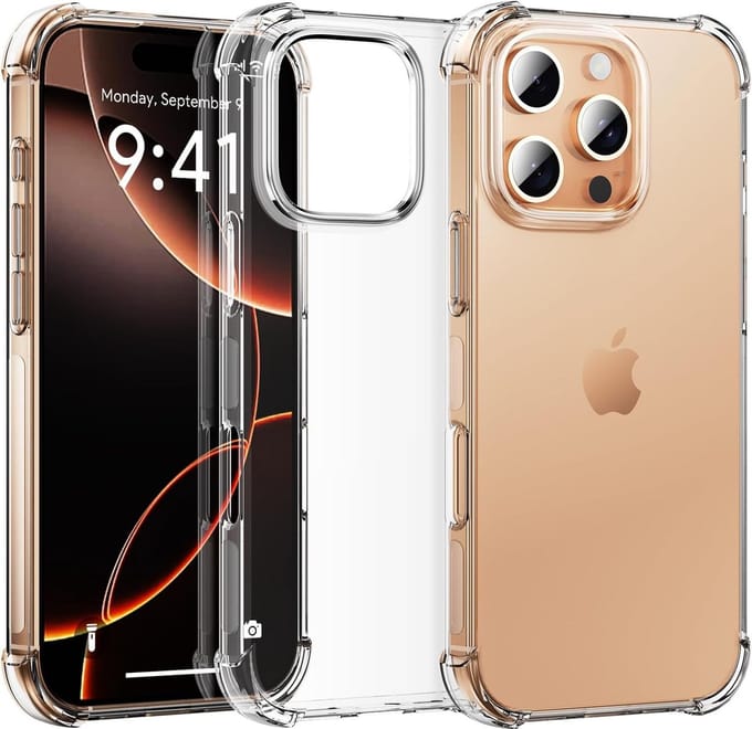 Hoesje geschikt voor iPhone 16 Pro Max shockproof backcover – transparant