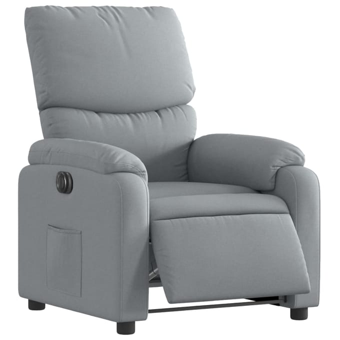 vidaXL - Fauteuil - elektrisch - verstelbaar - stof - lichtgrijs