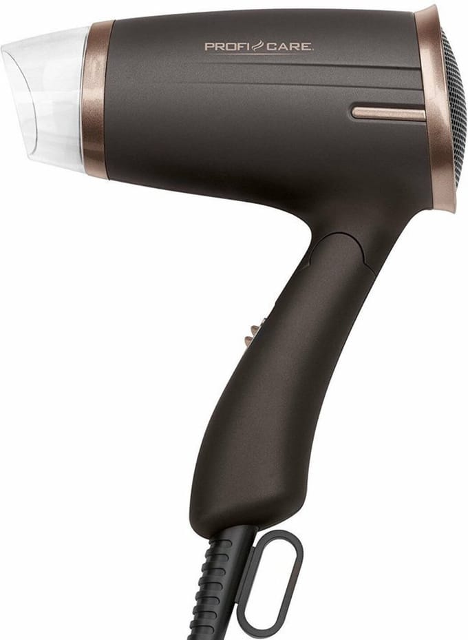 ProfiCare HT3009 - Föhn - inklapbaar - 1400W - Brons/Zwart