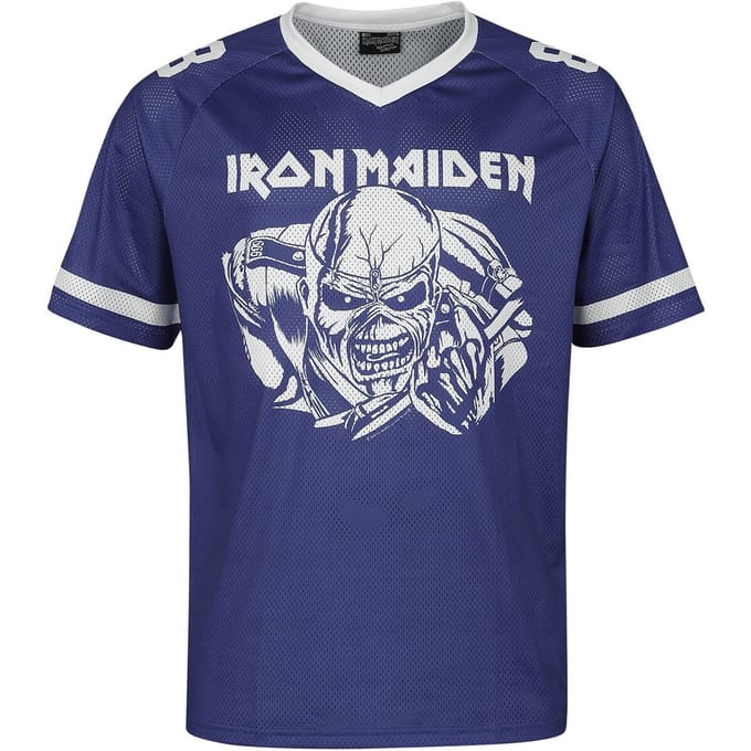 Iron Maiden Jersey - EMP Signature Collection - M tot XL - voor Mannen - blauw-wit