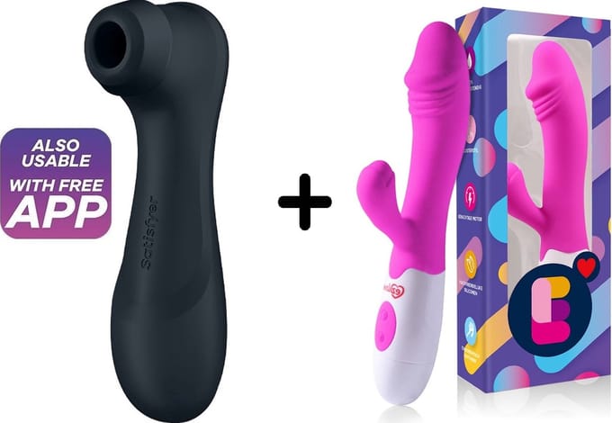 Satisfyer Pro 2 Gen 3 Zwart Connect App met EZlove Tarzan Combinatie Voordeel Set