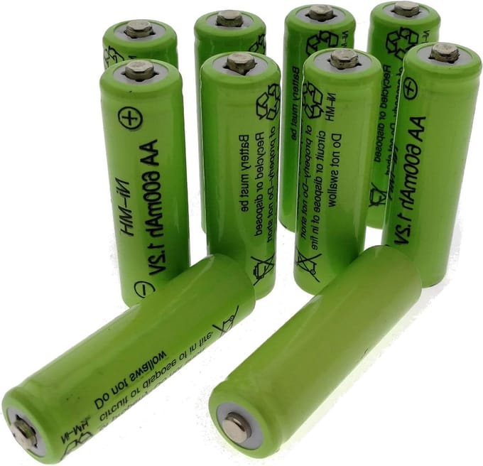 Oplaadbare Batterijen - AA Batterijen - Solar Verlichting - Hoge Capaciteit - 10 Stuks - Groen