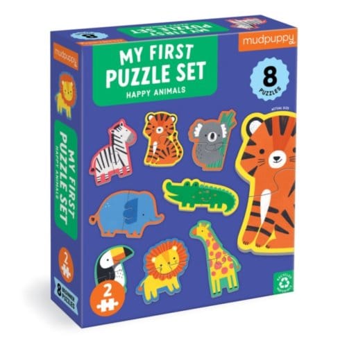 Happy Animals 2 Piece My First Puzzles - Mudpuppy