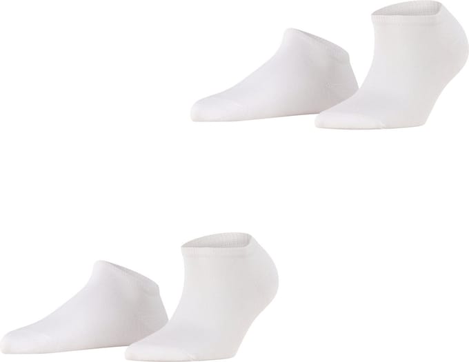Esprit Uni 2-Pack kort eenkleurig katoen multipack sneakersokken enkelsokken dames wit - maat 35-38