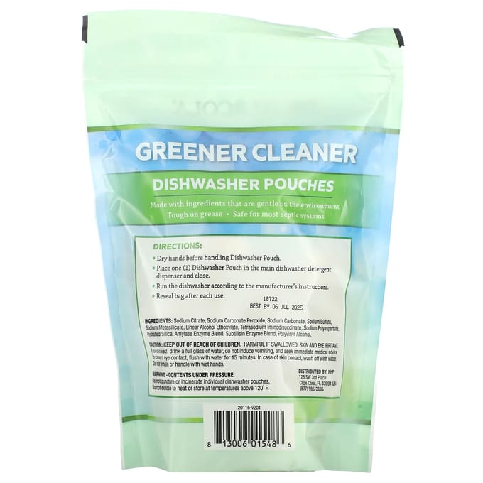 Dr. Mercola, Greener Cleaner, Vaatwastabletten, 24 Tabletten, 431G(15.2Oz) white