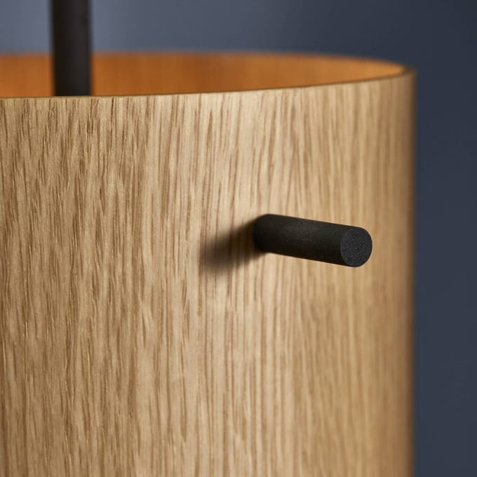 FRANDSEN Hanglamp FM 1954, eikenhout, Ø 16 cm, hout