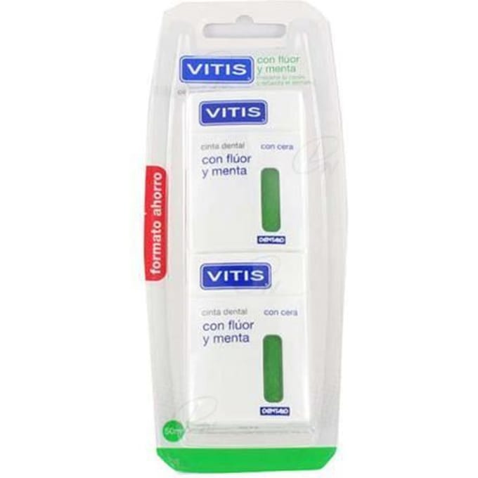 Vitis Dental Tape With Fluoride And Mint 2x50m