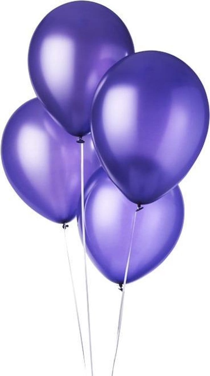 Metallic Paarse ballonnen (50st)