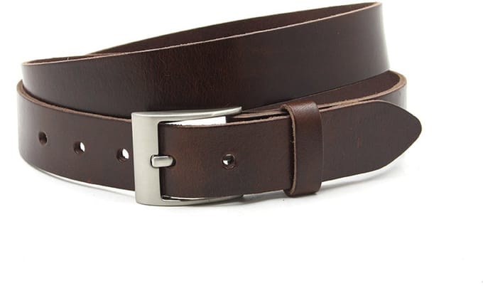 Dames riem bruin - 3,5 cm jeans - Leer - Basic riem - Basic - Maat 90