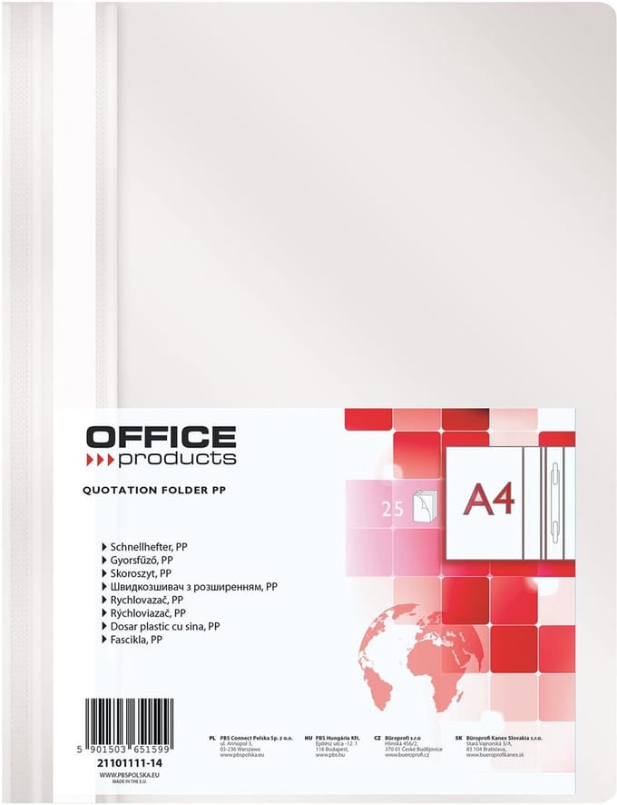 OFFICE products snelhechtmap, wit 25 stuks