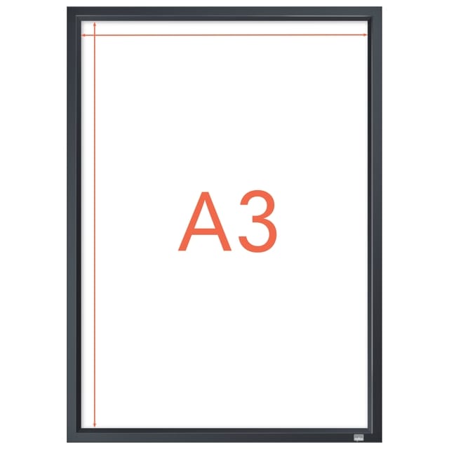 Nobo Impression Pro A3 Poster Clicklijst met grijs frame