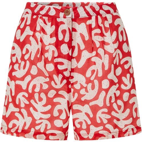 ESMARA Dames short (Rood/patroon, 36)