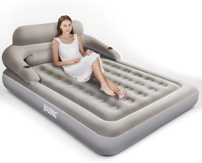 Luchtmatras met Hoofdeinde - Comfortabel en Snel Opblaasbaar
