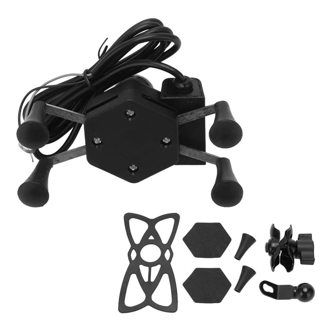Support de téléphone pour moto Scooter X?Kit de Support de Téléphone de Forme Accessoire de Vélo black