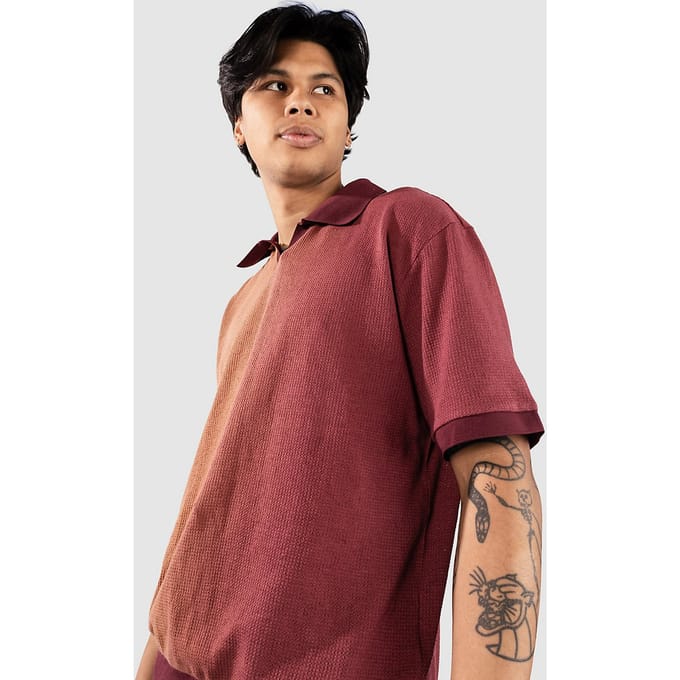 Element Cotton Mesh Polo rood
