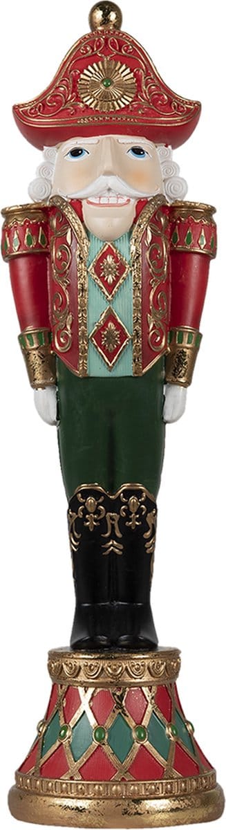 Clayre & Eef Beeld Notenkraker 10x10x36 cm Rood Kunststof