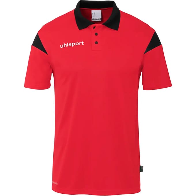 Uhlsport Squad 27 Polo Kinderen - Rood / Zwart | Maat: 152
