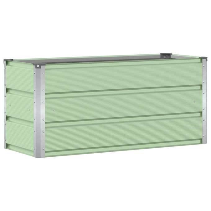 vidaXL - Plantenbak - Groen - 100 - x - 40 - x - 45 - cm - Staal