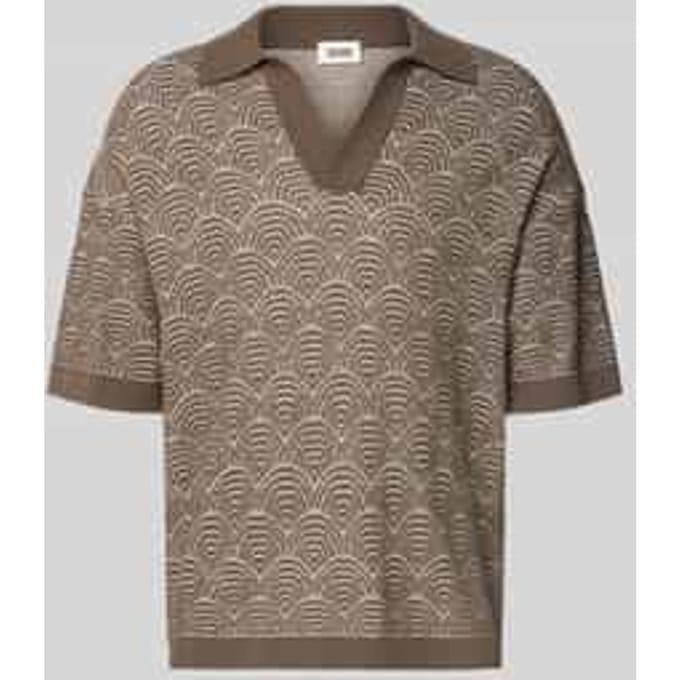 relaxed fit poloshirt met V-hals model 'LAURENZZO'