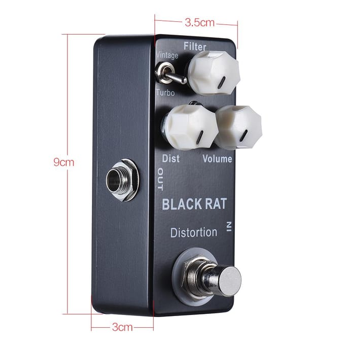 Mini Distortion Gitaareffectpedaal True Bypass Zink-aluminiumlegering Behuizing gray