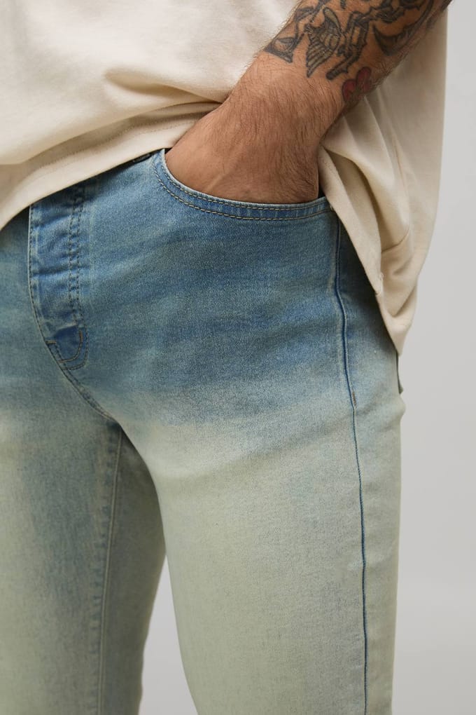 Skinny Stretch Fit gewassen jeans | Stonewash | Size 30R