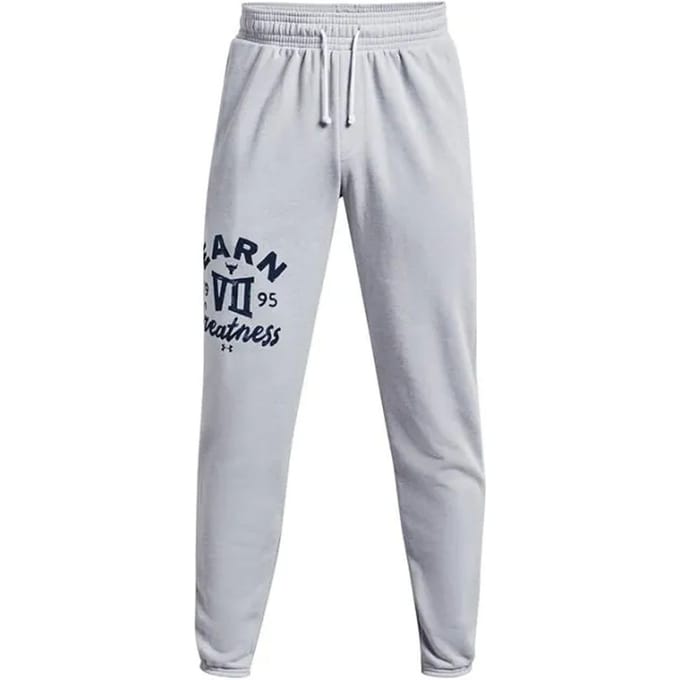Under Armour Project Rock heren grijs zwaargewicht badstof broek