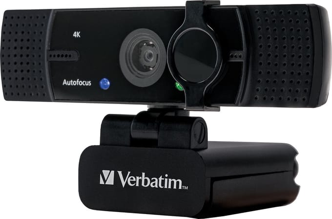 Verbatim 49580 webcam 3840 x 2160 Pixels USB 2.0 Zwart