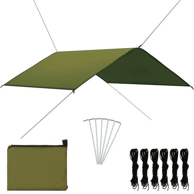 vidaXL - Afdekzeil - 4x4 - m - groen