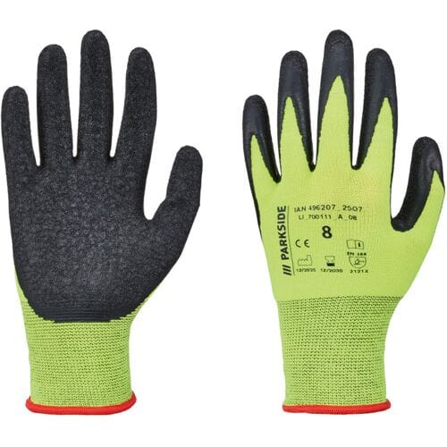 PARKSIDE Werkhandschoenen met latex coating (Geel, 8)