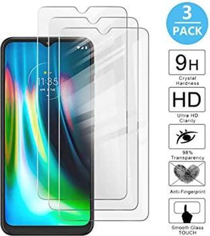 Geschikt Voor: Motorola Moto G9 Play Screen Protector [3-Pack] Tempered Glas Screenprotector