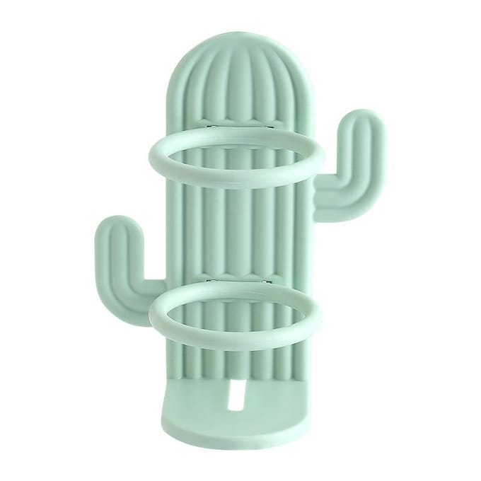 Porte-brosse à dents non perforé cactus mignon gain de place mural étanche et égouttant porte-brosse à dents white