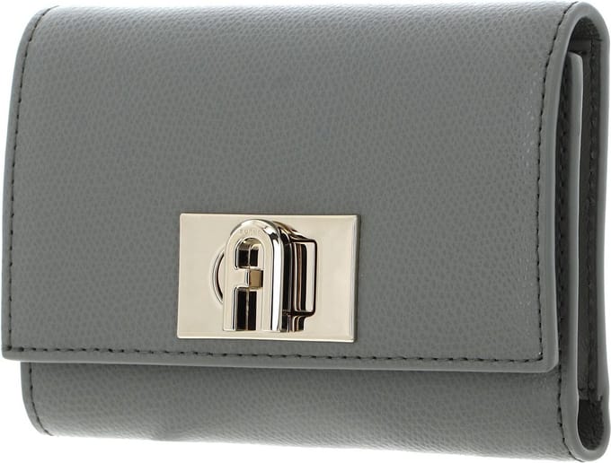 FURLA Leren portemonnee 1927 Compact Wallet Agave grijs