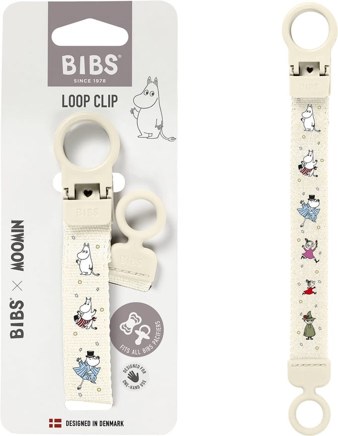 Moomin x BIBS Fopspeenkoord Loop - Past op alle BIBS-fopspenen - Ivory